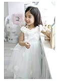 WIN　子供ドレス/ワンピース/ 女の子スカート/ ガールズフォーマル 発表会 結婚式 入園式 演奏会　女の子ドレス キッズドレス フラワードレス 結婚式 発表会 白 (90CM, ホワイト)