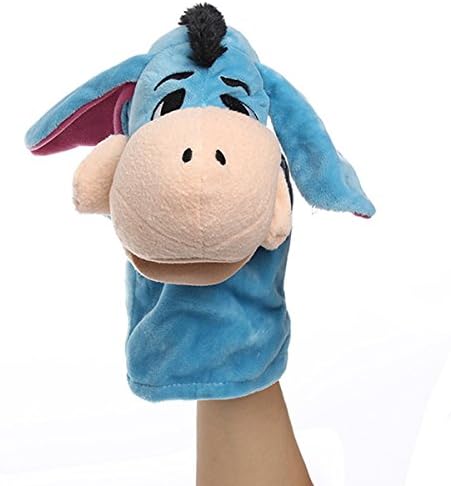 Child Kids Cute Plush Velour Animals Glove Hand Puppets Doll Learning Aid Toys(Donkey)