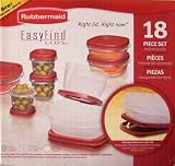 Rubbermaid FG7K3900CHILI Easy Find Lid 18-Piece 
