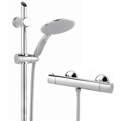 Chrome Thermostatic Bar Mixer Shower Valve Kit Randy J. Talbot