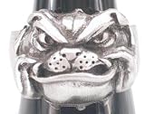 Cool Pet Bulldog Bull Dog Companion Silver Tone Pewter Ring, Size 10