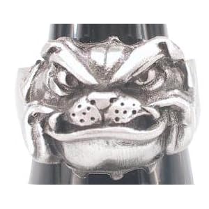 Cool Pet Bulldog Bull Dog Companion Pewter Ring, Size 10