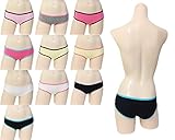 (オーメンムーン)Omen Moon サイドスリット入り ジョギングパンツ風 2色使い バイカラー スポーツ スポーティ 綿 コットン シンプル 無地 フルバック パンツ ショーツ（レディース 女性用）ボーイレングス風 クール ルームウェア フリーサイズ ローライズ （下着 パンティ インナー パンツ スキャンティ アンダーウェア）o132