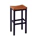Black/ Oak Top Barstool - 29H" Black/ Oak Top Barstool - 29H"