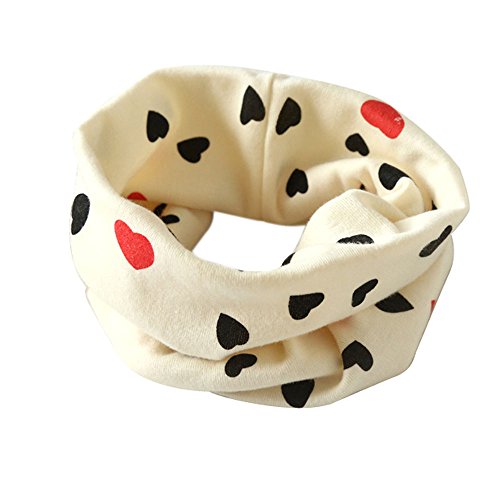 FEITONG Fashion Autumn Winter Boys Girls Collar Kids Baby Heart Scarf Cotton O Ring Neck Scarves
