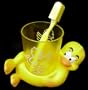 Rubber Ducky Soapdish/Cup Holder, and Toothbrush