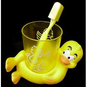 Rubber Ducky Soapdish/Cup Holder, and Toothbrush
