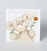 Bingley Bear with Fabric Flowers Grandma Birthday Card