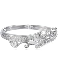 Sterling Silver Bypass Wave Diamond Ring (0.015 cttw, I-J Color, I2-I3 Clarity)