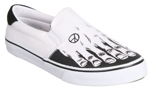 Buy Fallen Loker Men’s Slip On Shoes – White / Black / Toes