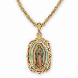The Vatican Library Collection Our Lady of Guadalupe Medallion Necklace