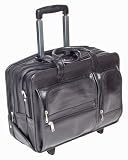 McKlein USA P Series Clinton 17 Leather Detachable Wheeled Laptop Case