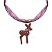  Alpenflustern Necklace Bambi Fawn (violet) - Traditional Bavarian Oktoberfest Necklace for Dirndl