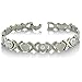 Stainless Steel Hugs and Kisses CZ. Bracelet 7