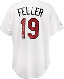 Bob Feller Autographed Jersey | Details: Cleveland Indians, Replica, Hall of Fame 1962 Inscription