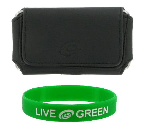 Black Horizontal Holster Case with Belt Loop and Fixed Belt Clip for RIM BlackBerry 8830 8800