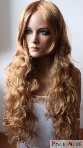 PRETTYSHOP Fashion Lady Wig long Hair wavy curled blonde Fancy Dress Cosplay