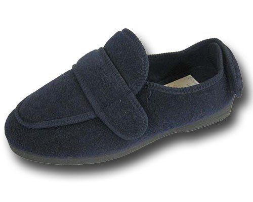 Mens NEW COOLER warm Orthopaedic SLIPPER 204 UK 10 Navy