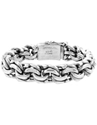 Gents Sterling Silver Garibaldi Link Bracelet Handmade 1/2 inch wide, sizes 8, 8.5 & 9 inch
