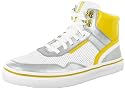 ROCKPORT McLendon Mens Shoes Leather Sneakers High Tops White/Silver/Yellow