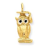 14k Grad. Owl Charm