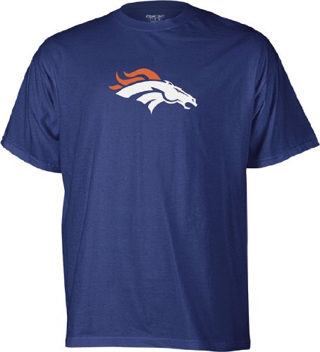 NFL Men's Denver Broncos Logo Premier Tee Shirt (Dark Navy, Medium)