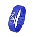 Bolayu Mens Womens Rubber LED Sports Waterproof Watch Bracelet Digital Wrist Watch Blue