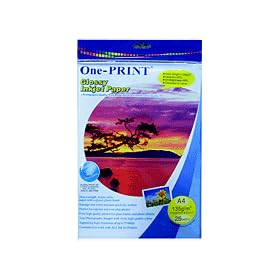 One-PRINT Gloss Inkjet Photo paper - 135gsm A4 210x297mm (25 pack)
