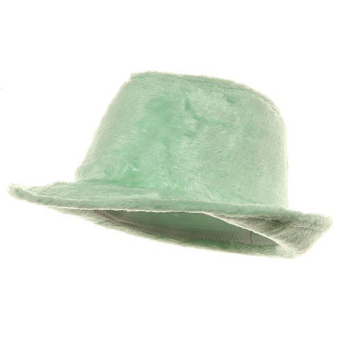 Ladies Furry Fedora Hat-Mint W20S57F