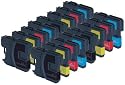 16 Cartouche d'encre Compatibles pour Imprimante Brother DCP 195C - Cyan / Magenta / Jaune / Noir