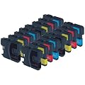 16 Cartouche d'encre Compatibles pour Imprimante Brother DCP 375CW - Cyan / Magenta / Jaune / Noir