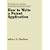 How to Write a Patent Application