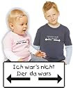 Baby/Kinder Langarmshirt mit Druck ICH WARS NICHT (046.47)