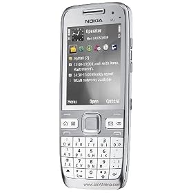 Nokia - E55 - T�l�phone portable - Quadribande EGSM - Ecran 2,4" - Appareil photo EDOF 3,2 Mpix avec flash - Lecteur MP3 - Radio FM - Bluetooth - Blanc / Argent