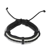Mens Or Womens Unisex Surfer Ethnic Tribal Leather Wristband Bracelet Jewellery