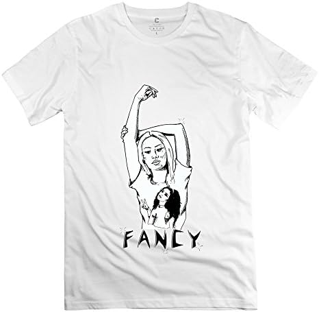 BXGD- Men's Casual T Shirt Lggy Azalea Fancy Size XS White