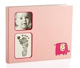 Pearhead Babyprints Babybook, Pink Elephant