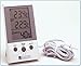 Digital Min Max Thermometer / Hygrometer And Water Temperature Probe With Clock