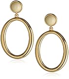 Trina Turk Jewelry Athena Ivory and Gold Plated Hoop Earrings