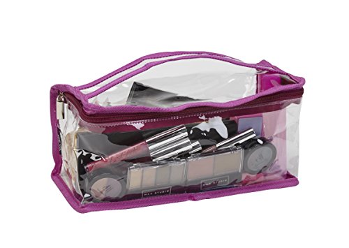 Seya Medium Compact Clear PVC Makeup Bag (Purple)