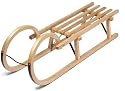 Ultrasport Hörnerrodel mit Lattensitz 110 cm - Massiv Hartholzrodel