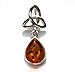 Certified Genuine Honey Amber and Sterling Silver title=