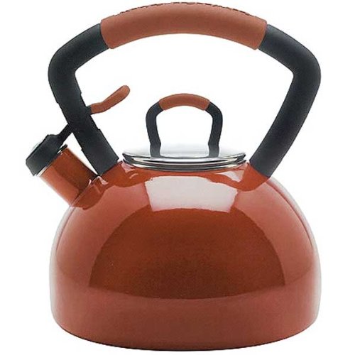 KitchenAid Teakettle 2-1/4-Quart Porcelain Enamel on Steel Soft Grip Kettle, Terra Cotta