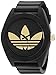 adidas Men's ADH2712 Santiago Gold Logo Watch with Black Silicone Band