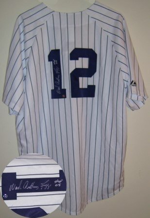 Wade Anthony Boggs Autographed/Hand Signed New York Yankees Jersey with HOF 05 Inscription