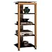Audio Tower - stellar and spectacular space saver (Cool Gray Metallic w/Maple) (57.5H x 24W x 22D)