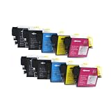 Buy 10 PK Compatible LC61(4pk LC61BK+ 2pk LC61C+2pk LC61M+2pk LC61Y) Ink Cartridge Set...