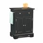 Home Styles Bedford Small Kitchen Cart in Ebony Black
