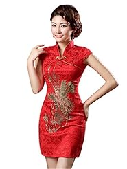 Short Brocade Spring Summer Club Dress/Evening Dress/Prom Dress/Party Dress/Wedding Dress 