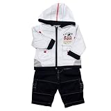 Baby Sommerjacke mit T-Shirt und Hose für Jungen (weiße Seemann Jacke, 3-teiliges Set) (12-18 Monate) (weiß) Baby Sommerjacke mit T-Shirt und Hose für Jungen (weiße Seemann Jacke, 3-teiliges Set) (12-18 Monate) (weiß)